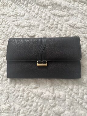 Black Pebbled Leather Princess Gardner Wallet
